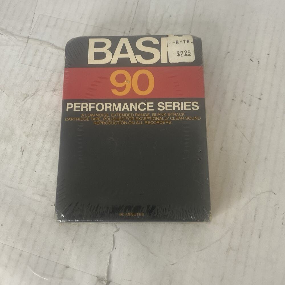 Vintage BASF Blank 8-Track Tapes 90 min Performance Series New And Sealed